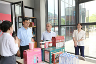 广西国商院调研组到我?？疾旖涣?校党委书记刘子林参加座谈