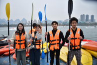 我校国际学生参加柳州市首届女神冲浪节