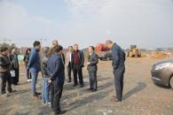 新学期学校领导班子集体视察官塘校区工程建设进展情况