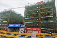 我校官塘校区14#学生宿舍楼封顶